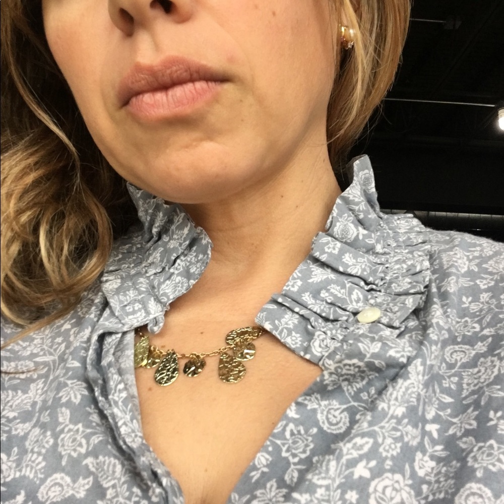 Sezane floral button down shirt